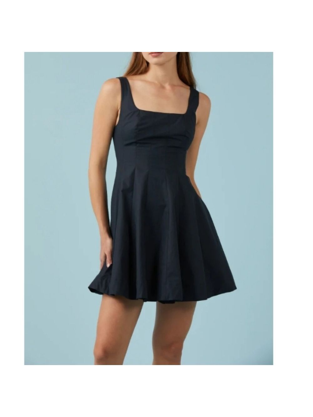 Sophie Rue Mini Poplin Dress In Navy